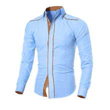 3 Colors Mens Fashion Clothing Slim Fit Formal Dress Shirts TopsCasual Long Sleeve Shirt Camisa