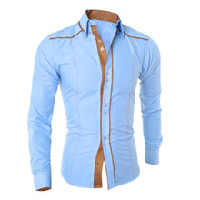 3 Colors Mens Fashion Clothing Slim Fit Formal Dress Shirts TopsCasual Long Sleeve Shirt Camisa