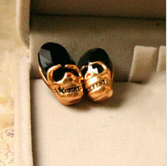 3 Colors Creative Punk Rhinestone Crystal Women Femal Skull Earrings Pierced Stud Earrings Girls Gifts Jewelry