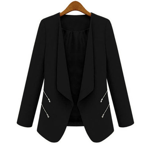 3 Colors OL Women's Long Sleeve Slim Lapel Blazer Suits Jackets Casual Open Coats Blazers Outwear Y8