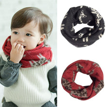 3 Colors Toddler Baby Boy Girls Warm Scarf Neckerchief Cat Pattern Imitation Cute Infant Scaves