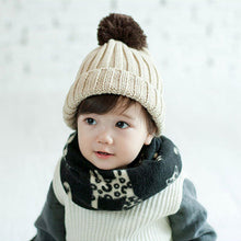 3 Colors Toddler Baby Boy Girls Warm Scarf Neckerchief Cat Pattern Imitation Cute Infant Scaves