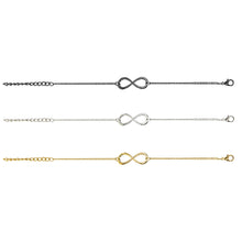 3 Colour  Popular Gold/Silver /Black Cross Infinity Chain Bracelets Bangles Jewelry For Women