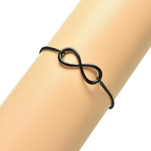3 Colour  Popular Gold/Silver /Black Cross Infinity Chain Bracelets Bangles Jewelry For Women