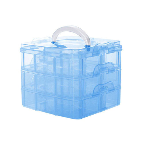 3 Layers Detachable Jewelry Box Transparent Portable Storage Container Organizer Tools Box Case Boxes