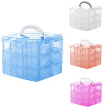 3 Layers Detachable Jewelry Box Transparent Portable Storage Container Organizer Tools Box Case Boxes