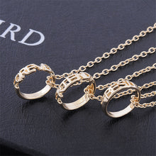 3 Part Best Friend Forever Karma Circle Necklace Infinity Circle Pendants Necklace