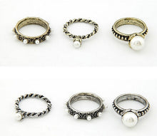 3 pc Bague anillos Mujer Jewelry Pearl Flower Mid Nail Knuckle Finger Rings for Women Aneis Femininos