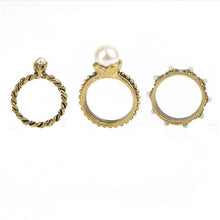 3 pc Bague anillos Mujer Jewelry Pearl Flower Mid Nail Knuckle Finger Rings for Women Aneis Femininos