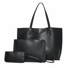 3 Set HandbagCasual Tote Bag PU LeathWomen MessengBagWomen Clutch Bag Purse Solid ShouldBagfor Office Lady