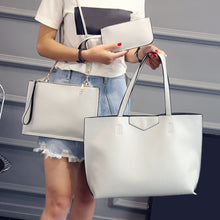 3 Set HandbagCasual Tote Bag PU LeathWomen MessengBagWomen Clutch Bag Purse Solid ShouldBagfor Office Lady