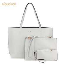 3 Set HandbagCasual Tote Bag PU LeathWomen MessengBagWomen Clutch Bag Purse Solid ShouldBagfor Office Lady