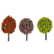 30Pcs Ball-shaped Flower Trees Model Mixed 3 Colors Tree Model Landscape Trees Train Layout Garden Scenery Diorama Miniature