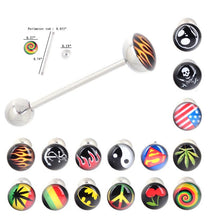 30Pcs Tongue Ring Tongue Bar Stainless Steel Body Piercing Punk Style Jewelry
