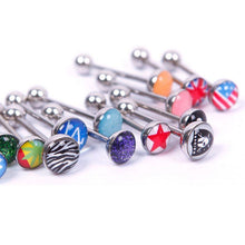 30Pcs Tongue Ring Tongue Bar Stainless Steel Body Piercing Punk Style Jewelry