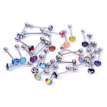 30Pcs Tongue Ring Tongue Bar Stainless Steel Body Piercing Punk Style Jewelry