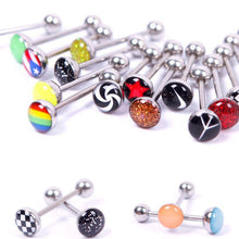 30Pcs Tongue Ring Tongue Bar Stainless Steel Body Piercing Punk Style Jewelry
