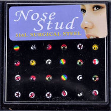 316L Stainless Surgical Steel Nose Piercing Rhinestone Stud MultiStyle Nose Ring Nose Stud Body Jewelry 24pcs or 40pcs