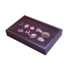 36 Slots Black Velvet Rings Jewelry Showcase Display Case Storage Box Holder Organizer P1