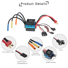 3650 3300KV4P Brushless Motor and 45A Brushless ESC LED Programming Card Combo Set for 110 Scale RC Car Spare Parts