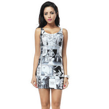 3D Digital Print Vest Dress Women Dress Womens Sexy Bodycon Mini Dress Star Wars Harry Potter Galaxy Black Print Dress