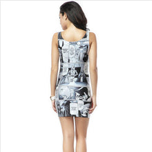 3D Digital Print Vest Dress Women Dress Womens Sexy Bodycon Mini Dress Star Wars Harry Potter Galaxy Black Print Dress