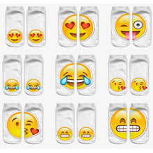 3D Emoji Printing Expression Socks Women Men Socks Funny Low Ankle Short Socks