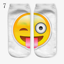 3D Emoji Printing Expression Socks Women Men Socks Funny Low Ankle Short Socks