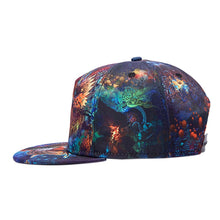 3D Print Snapback Caps Colorful Hip Hop Baseball Cap Dragon Flat Hats For Men Starry Sky Casquette Blue