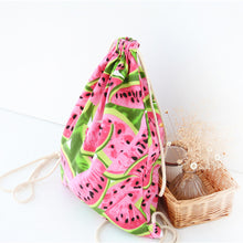 3D Watermolon Printing CanvaDrawstring Backpack Casual Women BackpackLarge School Backpack GirlMochila Feminina Beach Bag