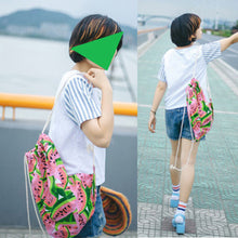 3D Watermolon Printing CanvaDrawstring Backpack Casual Women BackpackLarge School Backpack GirlMochila Feminina Beach Bag