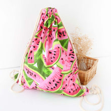 3D Watermolon Printing CanvaDrawstring Backpack Casual Women BackpackLarge School Backpack GirlMochila Feminina Beach Bag