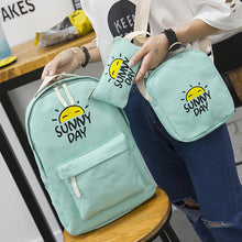 3PC Women Backpack for School Teenagers Girls Preppy Style Ladies Girls Bag Printing Backpack Sac Purse