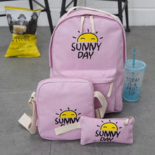 3PC Women Backpack for School Teenagers Girls Preppy Style Ladies Girls Bag Printing Backpack Sac Purse