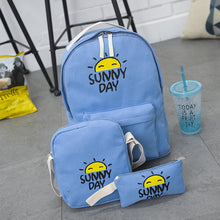 3PC Women Backpack for School Teenagers Girls Preppy Style Ladies Girls Bag Printing Backpack Sac Purse