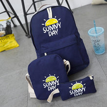 3PC Women Backpack for School Teenagers Girls Preppy Style Ladies Girls Bag Printing Backpack Sac Purse