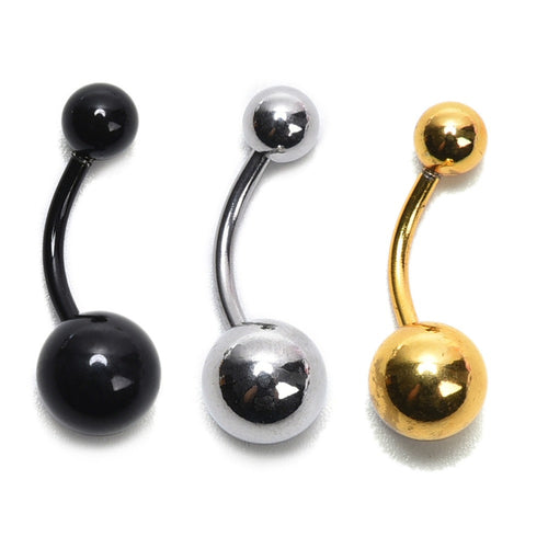3Pc3 Colors Piercing Navel medical Stainless Steel Ball Belly Button Rings Body Jewelry