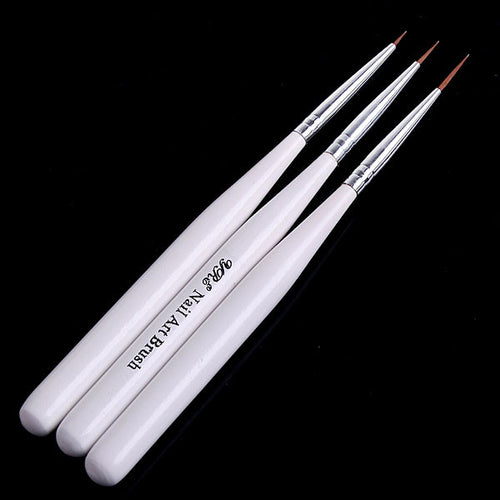 3Pcs Nail Art Brush Acrylic UV Gel Nail False Tips Builder Brush Pen