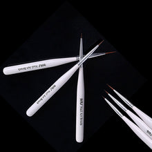 3Pcs Nail Art Brush Acrylic UV Gel Nail False Tips Builder Brush Pen