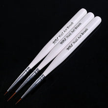 3Pcs Nail Art Brush Acrylic UV Gel Nail False Tips Builder Brush Pen
