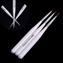 3Pcs Nail Art Brush Acrylic UV Gel Nail False Tips Builder Brush Pen