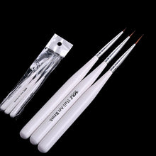 3Pcs Nail Art Brush Acrylic UV Gel Nail False Tips Builder Brush Pen