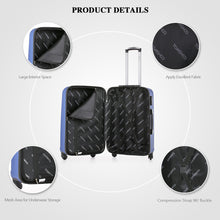 3Pcs Vintage Carry on Luggage Set Cabin Free Suitcase Tsa ABS Travel Bag Trolley Spinner 20"24"28" Hard Shell Scooter Suitcase