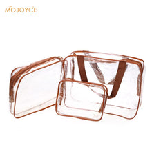 3PcTravel Essential Transparent Waterproof Toiletry Wash Bathing SupplieStorage Bag Men Makeup Cosmetic BagPVC Pouch