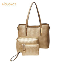 3Set Knitting Women Handbag Composite Bag Tote LadieClutch HandbagMessengBag Clutch Walletsac a main