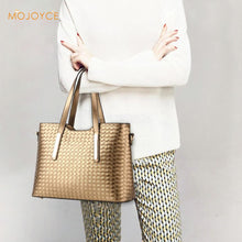 3Set Knitting Women Handbag Composite Bag Tote LadieClutch HandbagMessengBag Clutch Walletsac a main