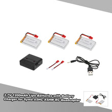 3pcs 37V 1200mah Lipo Batteries 2 in 1 Battery Charger for Syma X5HC X5HW RC Quadcopter