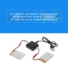 3pcs 37V 1200mah Lipo Batteries 2 in 1 Battery Charger for Syma X5HC X5HW RC Quadcopter