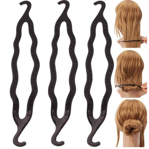 3pcss Hair Twist Styling Maker Bun Curler Braid Women Accessory Tool Magic Hair Styling