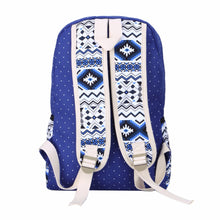 3pcEthnic Women Backpack CanvaPrinting for School TeenagerGirlLadieSchoolbag Cartoon Travel Backpack